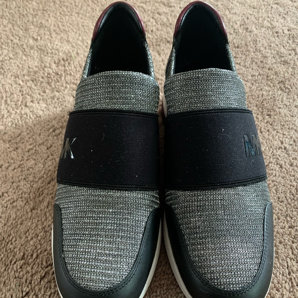 Michael Kors Silver Lurex Slip on Trainers